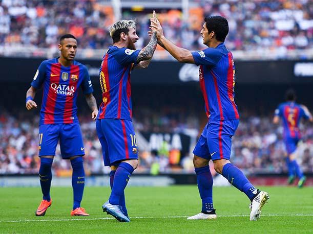 Barcelona gol Messi Neymar Suarez